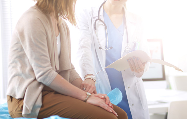 Patient with doctor