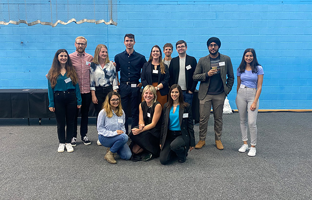 Top (left to right): Christina Gkantsinikoudi, Thomas Wright, Nicola Dark, Gregory Funge, Laura Deelen, Dominic Huxley, Darren Wilson, Balraj Sandhar, Nikayla Patel  Bottom (left to right): Trupti Kolvekar, Kaya Olczak, Serena Bert